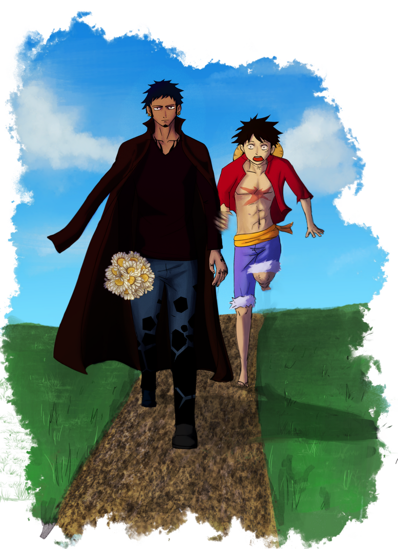 Spot Art: Judgement route (Law visiting Luffy&#39;s grave)