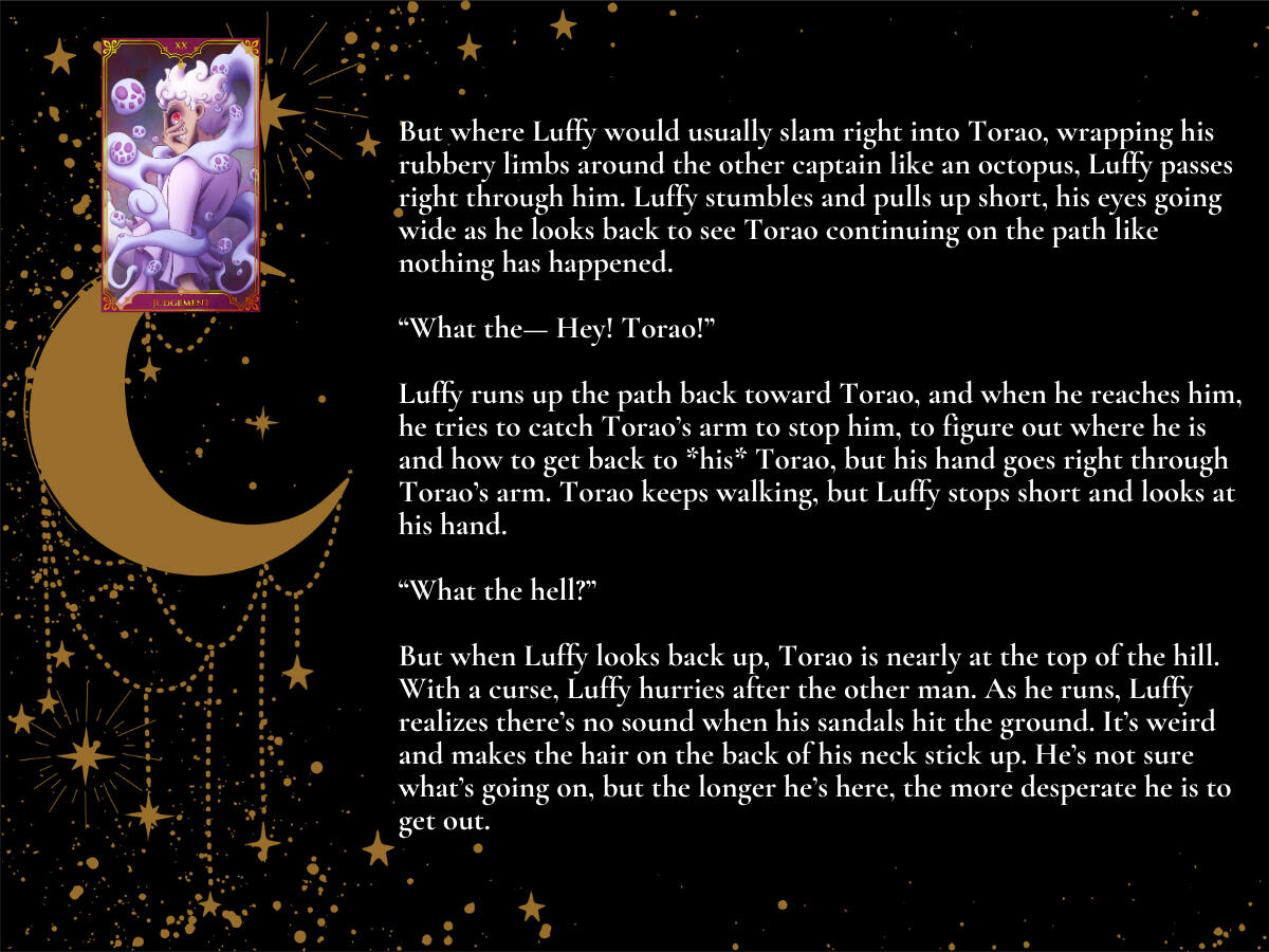 Judgement route (Law visiting Luffy's grave vision)